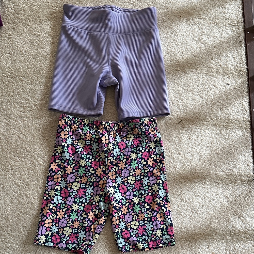 LOT OF 2 Jumping Beans/GAP  Purple and Floral Nike shorts- girls size 10